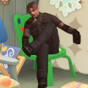 leon-on-the-froggy-chair